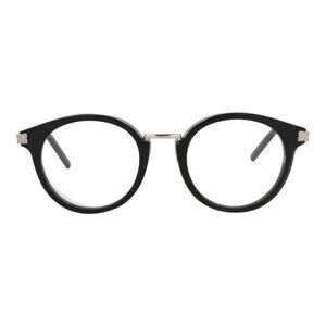 Givenchy Womens Round/Oval Black Silver Transparent Fashion Designer Eyewear